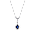 0,52 Carat Diamond Sapphire Necklace