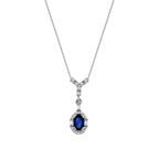 0,52 Carat Diamond Sapphire Necklace