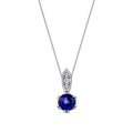 0,32 Carat Diamond Sapphire Necklace