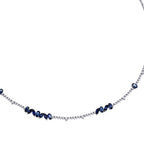 5,99 Carat Diamond Sapphire Neckband