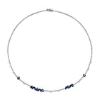 5,99 Carat Diamond Sapphire Neckband