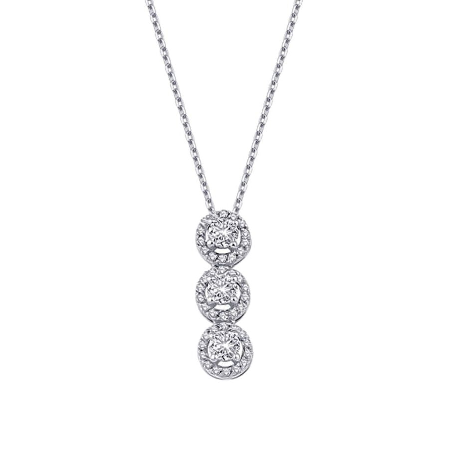 0,46 Carat Diamond Tria Necklace