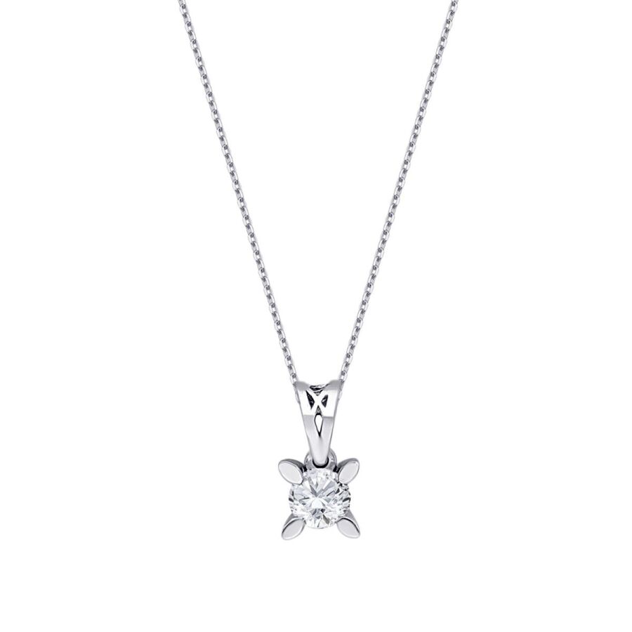 0,06 Carat Diamond Solitaire Necklace