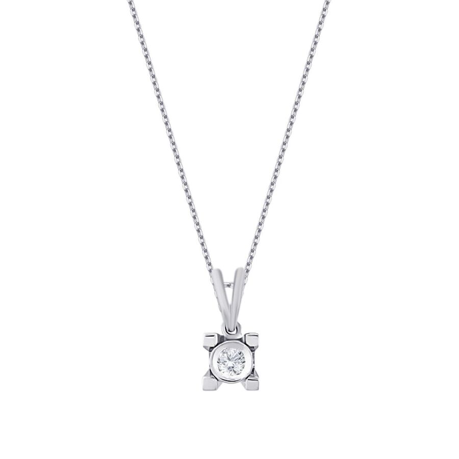0,04 Carat Diamond Solitare Necklace