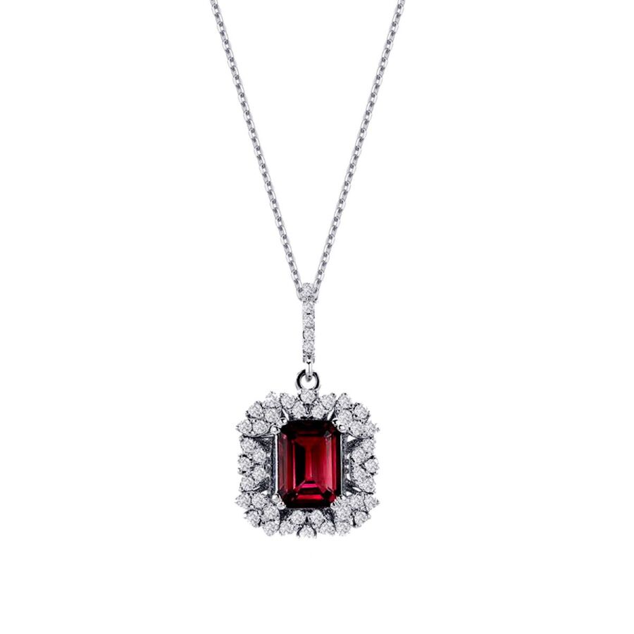 1,40 Carat Diamond Ruby Necklace