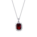 1,27 Carat Diamond Ruby Necklace