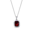 1,27 Carat Diamond Ruby Necklace