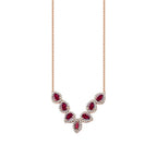 1,66 Carat Diamond Ruby Necklace