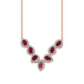 1,66 Carat Diamond Ruby Necklace