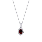 0,79 Carat Diamond Ruby Necklace