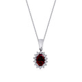 0,79 Carat Diamond Ruby Necklace