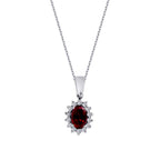 0,79 Carat Diamond Ruby Necklace