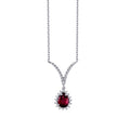 0,66 Carat Diamond Ruby Necklace