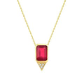 1,54 Carat Diamond Ruby Necklace