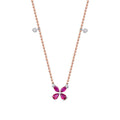 0,47 Carat Diamond Ruby Necklace