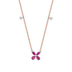 0,47 Carat Diamond Ruby Necklace