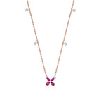 0,47 Carat Diamond Ruby Necklace