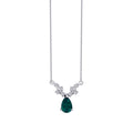 0.99 Carat Diamond Emerald Necklace