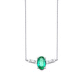 0.45 Carat Diamond Emerald Baguette Necklace