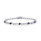1,66 Carat Diamond Sapphire Bracelet