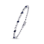 1,66 Carat Diamond Sapphire Bracelet