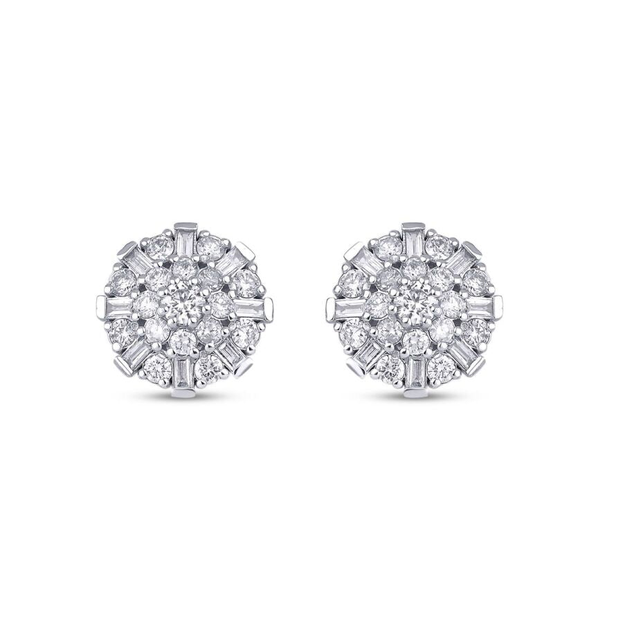 1,28 Carat Diamond Baguette Earrings