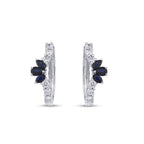 1,30 Carat Diamond Sapphire Earrings