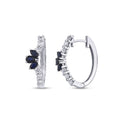 1,30 Carat Diamond Sapphire Earrings