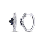 1,30 Carat Diamond Sapphire Earrings