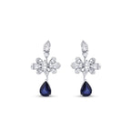 4,33 Carat Diamond Sapphire Earrings