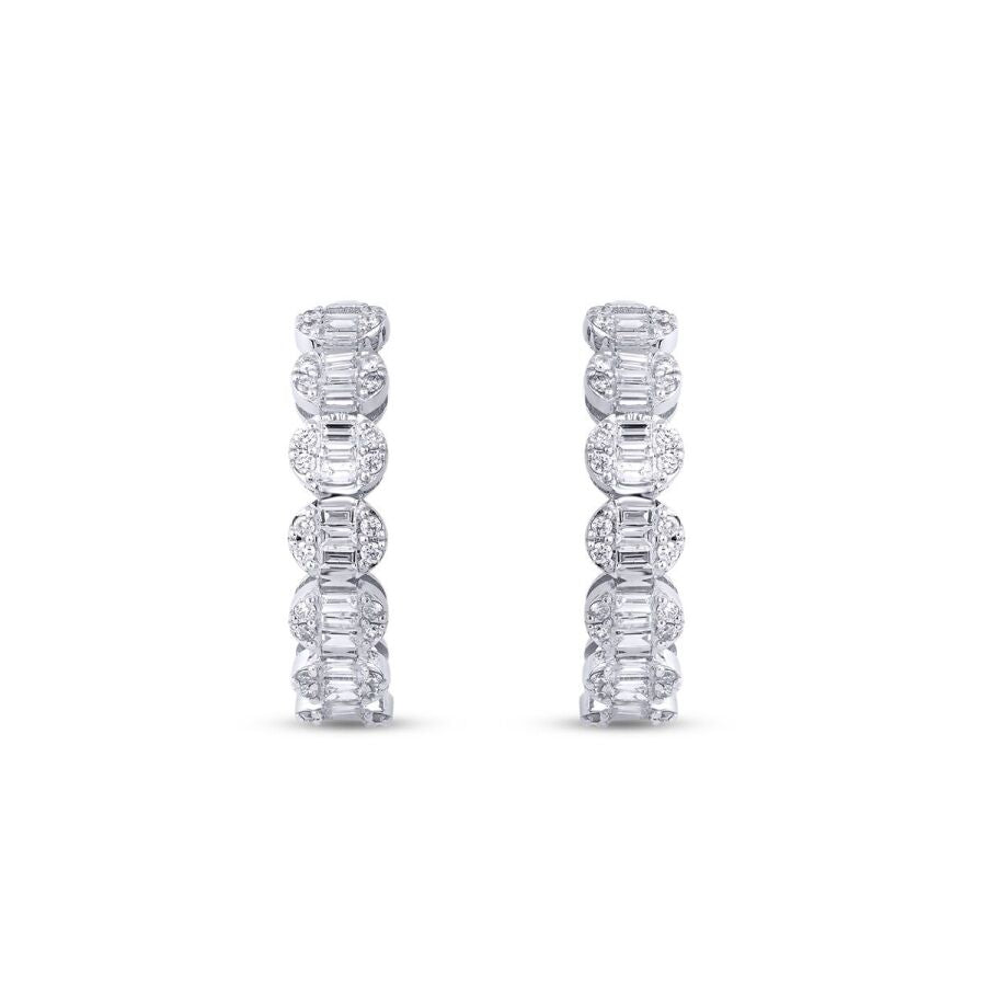 1,01 Carat Diamond Baguette Earrings