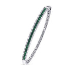 1,82 Carat Diamond Emerald Bangle