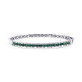 1,82 Carat Diamond Emerald Bangle