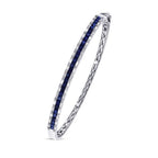 2,61 Carat Diamond Sapphire Bangle