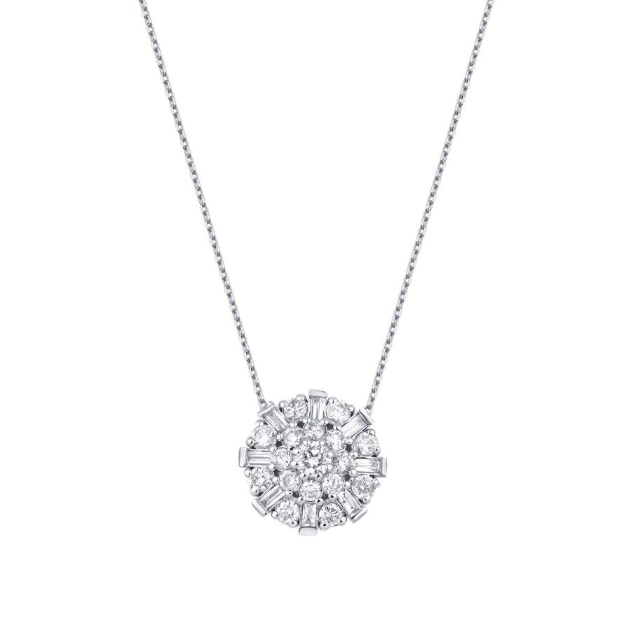 0,64 Carat Diamond Baguette Necklace