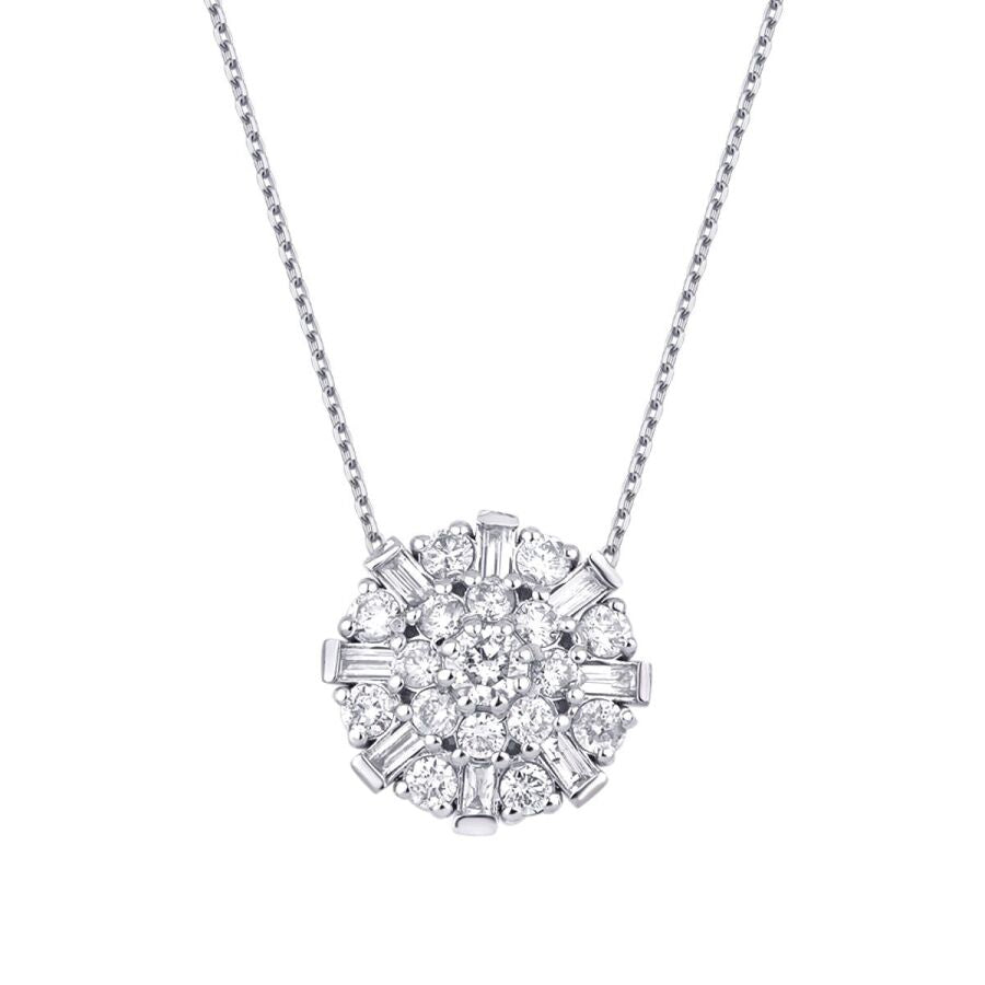 0,64 Carat Diamond Baguette Necklace