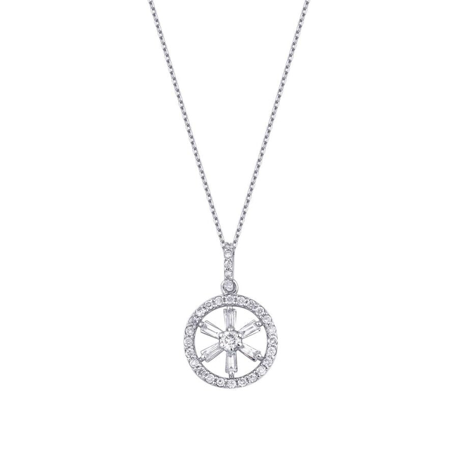 0,29 Carat Diamond Baguette Necklace