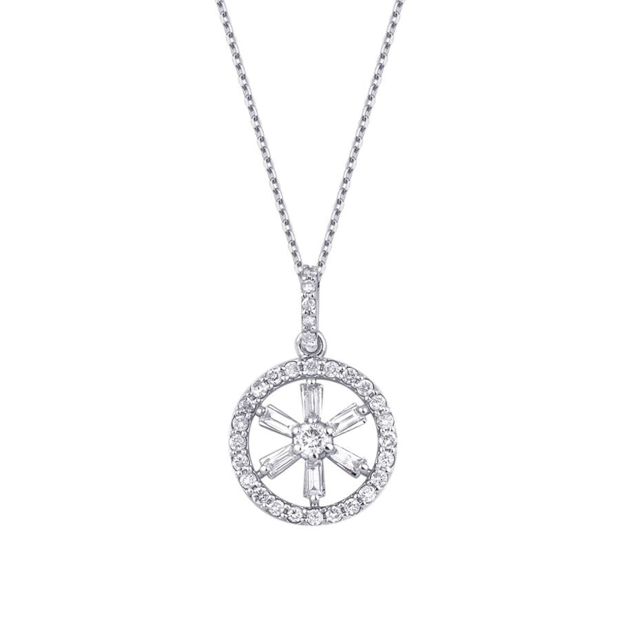 0,29 Carat Diamond Baguette Necklace