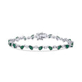 6,03 Carat Diamond Emerald Bracelet