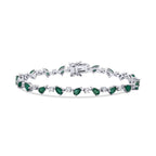 6,03 Carat Diamond Emerald Bracelet
