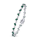 6,03 Carat Diamond Emerald Bracelet