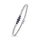 1,61 Carat Diamond Sapphire Bracelet