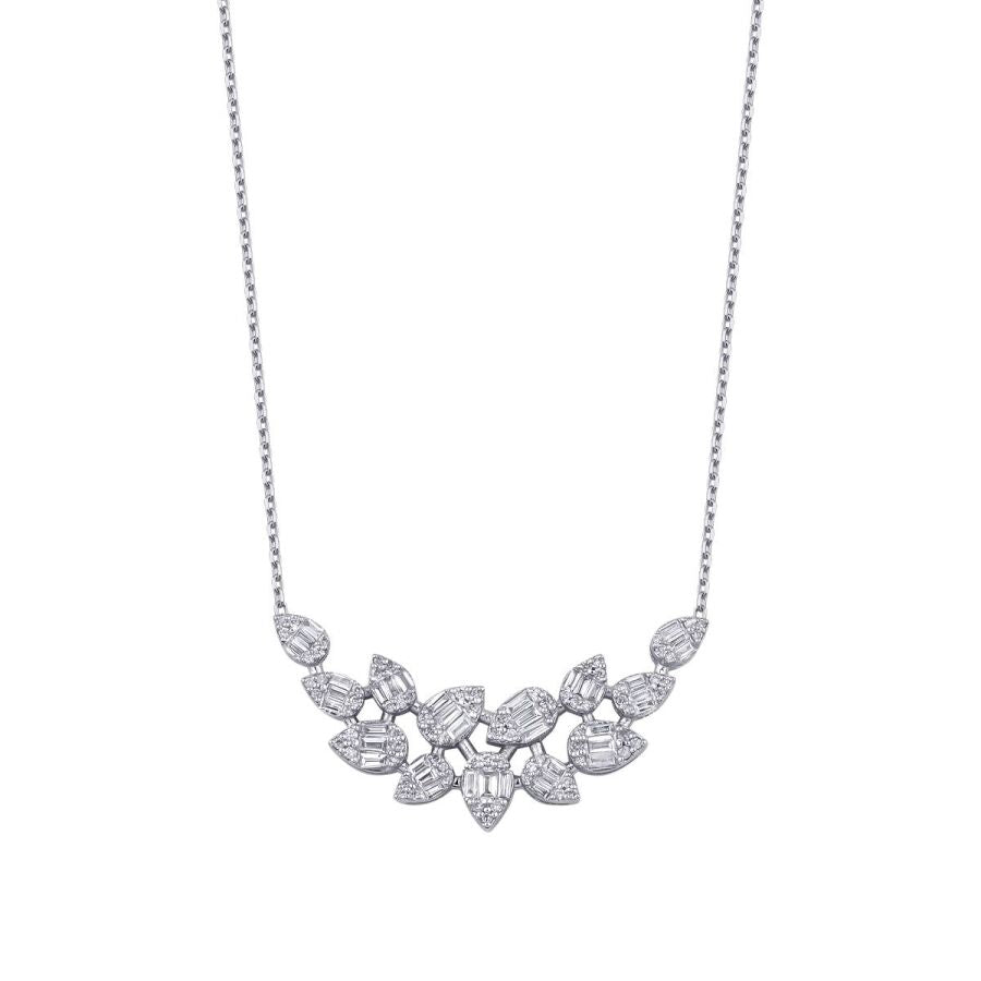 0,65 Carat Diamond Baguette Necklace