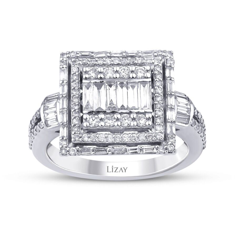 0,91 Carat Diamond Baguette Ring