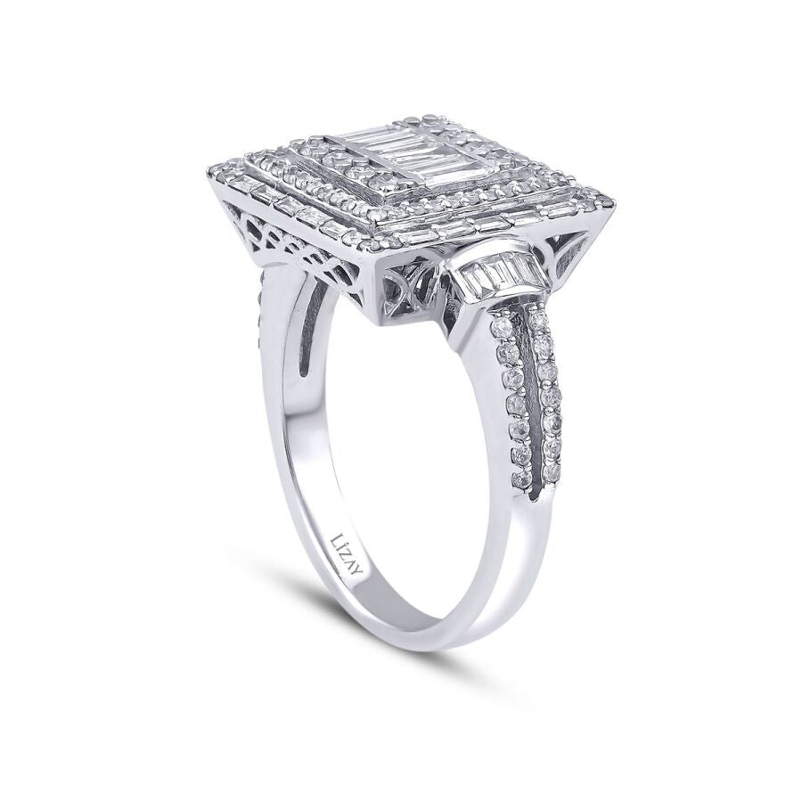 0,91 Carat Diamond Baguette Ring