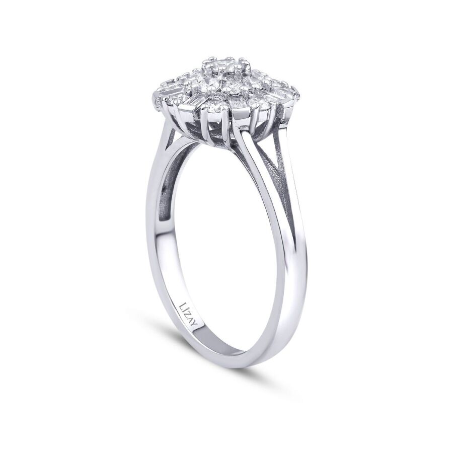 0,64 Carat Baguette Diamond Ring