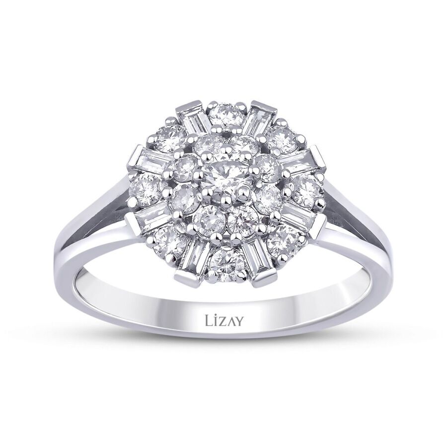 0,64 Carat Baguette Diamond Ring