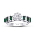 1,12 Carat Diamond Emerald Ring