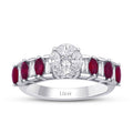 1,34 Carat Diamond Ruby Ring
