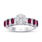 1,34 Carat Diamond Ruby Ring